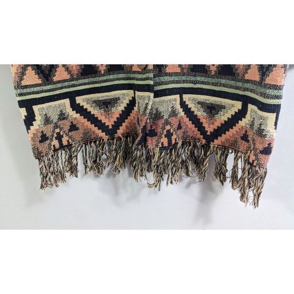 Southwestern Tapestry Blanket Cardigan Jacket Sweater - Size Medium Vintage - Picture 5 of 16